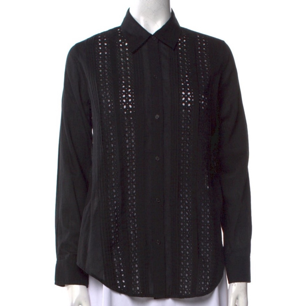 Nili Lotan Black Button Down Shirt